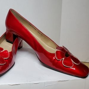 Stuart Weitzman Red Patent Leather Pumps
